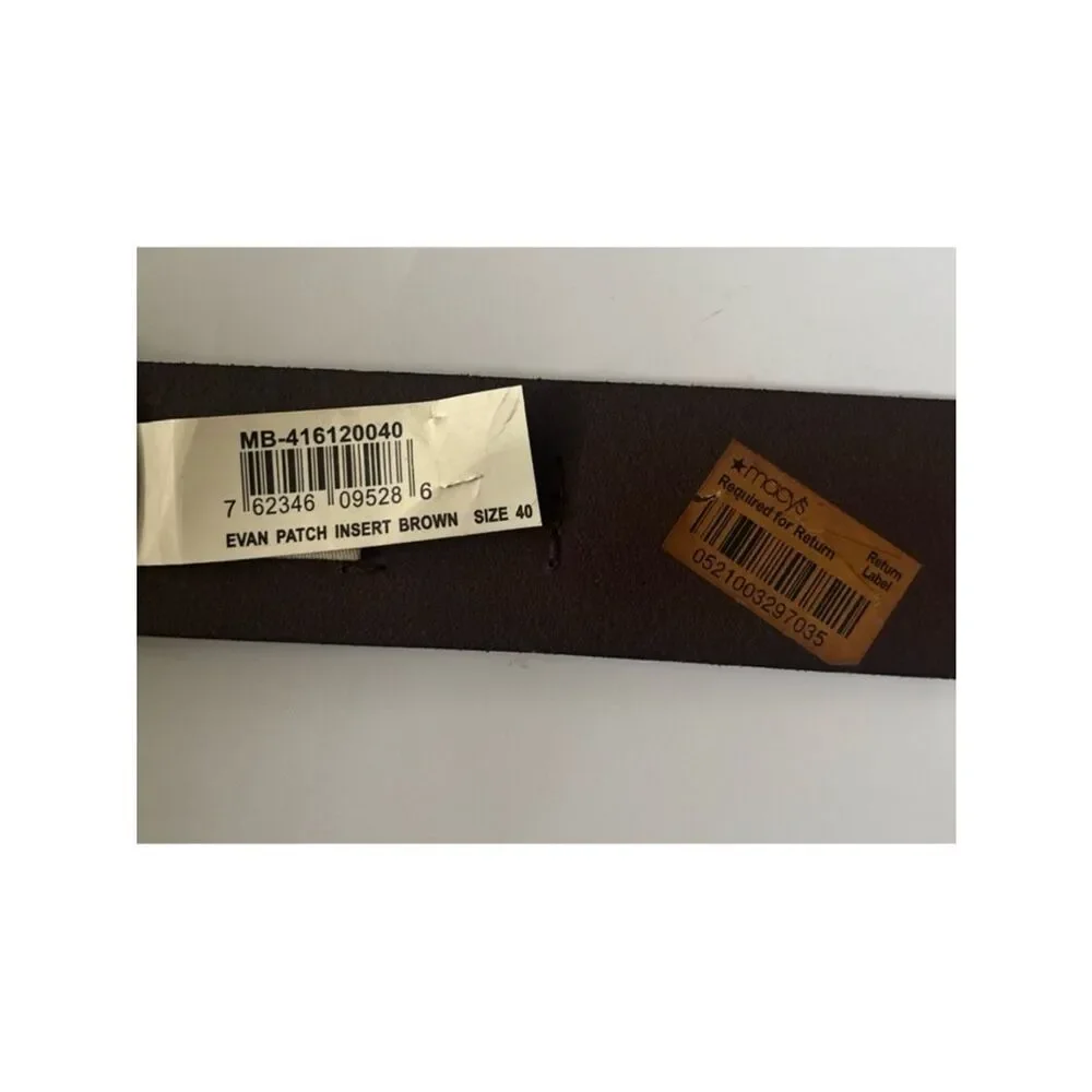 Vintage Fossil Even Patch Insert Brown Belt Size 40~ New
